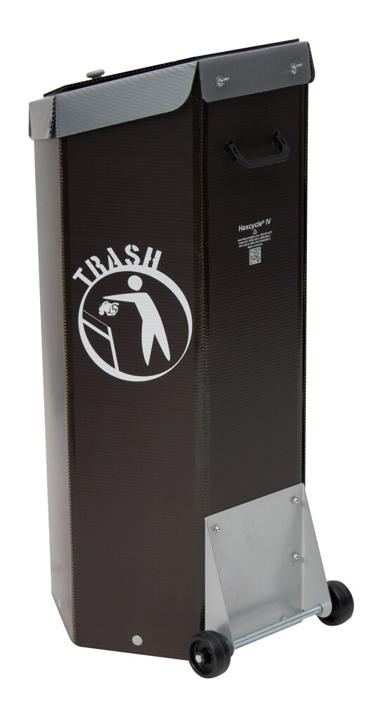 Hexcycle® IV - Tilt & Push - Brown Trash Bin - Image 3