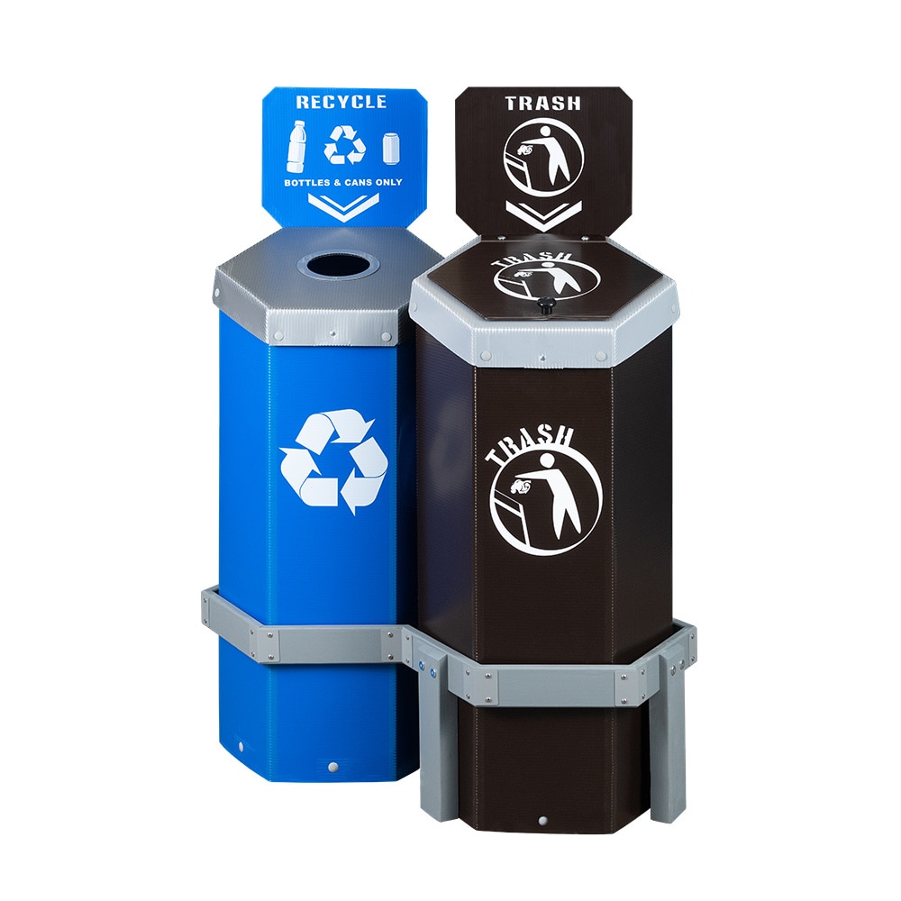 Can & Bottle and Trash 2-Bin Hexstation™ - Image 2