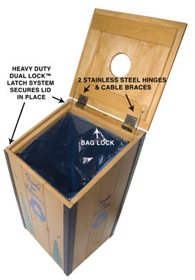The Heritage Series™ - Natural Wood 2-Bin Station - Image 3