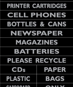 Black Recycling Label Sheet (Pack of 10)