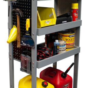 PegStation-5 Shelf Mobile Organizer Rack