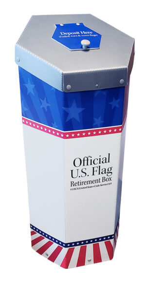 Hexcycle® IV Official U.S. Flag Disposal Bin