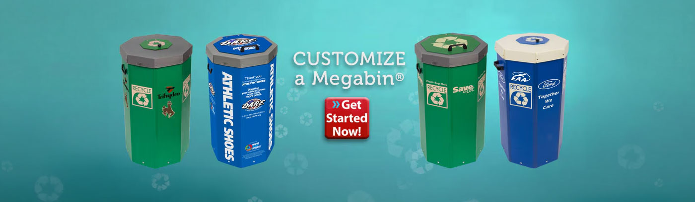 Customize any station — branded multi-stream stations for recycling, trash, and composting